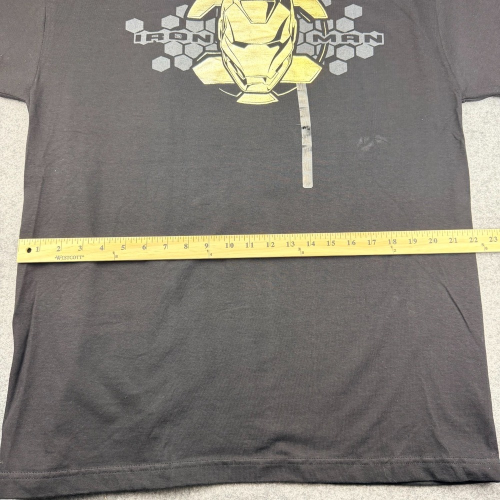 Iron Man 2008 Movie Mad Engine Gold Face T-Shirt Black XL New With Tags - Picture 11 of 15